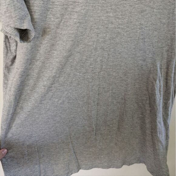 Robert Barakett Weston SS short sleeve cotton tshirt grey white stripe S Small - Picture 4 of 7